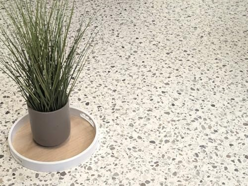 PVC Bodenbelag Vinylboden Naturstein mit Sprenkeln, Zuschnitt (2m breit / 2m lang)
