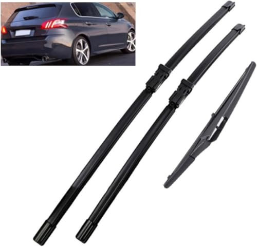 WANGJF Juego Escobillas Limpiaparabrisas para Peugeot 308 T9 Hatchback 2014-2024, Limpiaparabrisas Delantero y Trasero, Escobilla limpiaparabrisas.