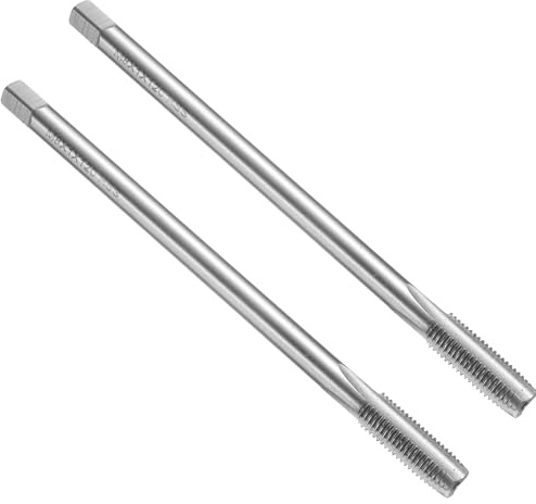 QUARKZMAN 2 Stück HSS Gewindebohrer, M8 x 1, 120mm Extra Lang Metric Gewindeschneider, Rechtsgewinde