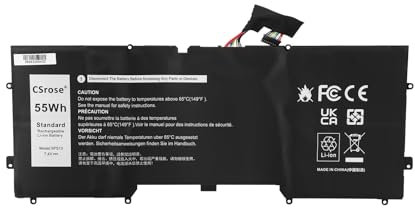 CSrose 55Wh C4K9V Y9N00 Laptop Akku für Dell XPS 12 9Q23 9Q33 12-L221X 12D-1708 Dell XPS 13 9333 13-L321X 13-L322X Convertible Ultrabook 3H76R 489XN PKH18 WV7G0 9333-3081 9Q33-7925 9Q23-5550