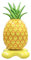 Ananas Luftmatratze, Aufblasbare Palme für Sommerparty, Kinder Spielzeug, 154 cm x 77 cm, Ideal für Pool und Strand, Hawaii Deko Ananas Ballons Stehend