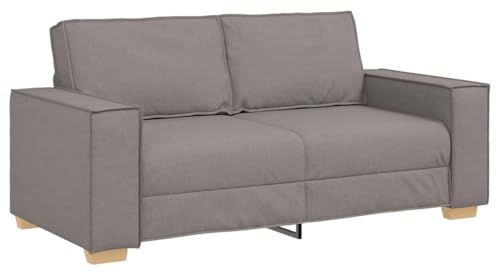 vidaXL 2-Sitzer Sofa Taupe 180x78x84 cm Stoff