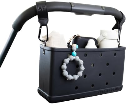 Stroll Pouch Universeller EVA-Baby-Kinderwagen-Organizer mit Schultergurt und rutschfesten Haken, passend für Kinderwagen wie UPPAbaby, Zoe, Nuna und mehr. Leichter, waschbarer, langlebiger