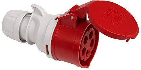 Kopp 182301001 CEE Kupplung, 5-polig, 16 A, 400 V, rot