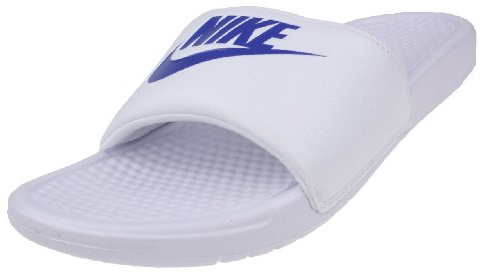 Nike Benassi Just Do It, Men's Athletic Sandal, White/Varsity Royal, 7 UK (41 EU)