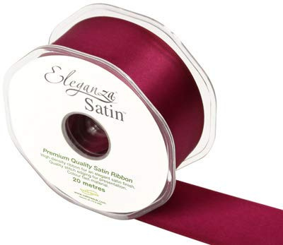 Eleganza Premium Quality Ribbon, Satin, Burgundy, 11 x 11 x 4 cm