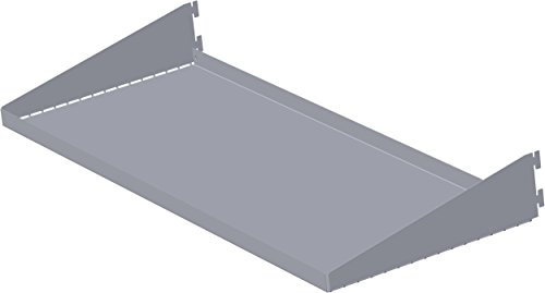 Element System 10719-00011 Faltfachboden Regalboden inklusive 2 Regalträger / 2 Stück/weißaluminium/für Wandschiene/Regalsystem