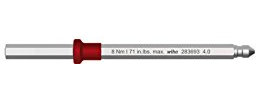 Wiha Wechselklinge Sechskant für Drehmoment-Schraubendreher mit Schlüsselgriff (38804) 3,0 mm x 75 mm, 5,5 Nm