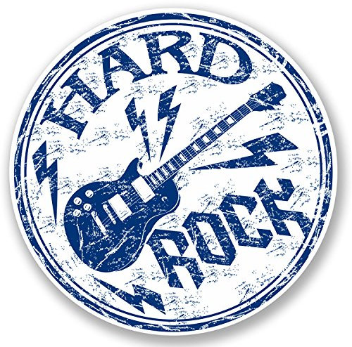 2 x Hard Rock Gitarre Musik Vinyl Aufkleber Aufkleber iPad Laptop Elektrisches Geschenk #5433 (10 cm x 10 cm)