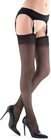 Miss O Damen Black Miss O S301 seidige Damenstr mpfe schwarz S M, Schwarz, S-M EU