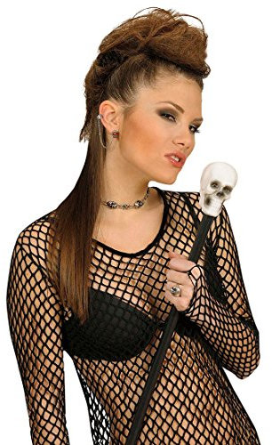 Amakando Totenschädel Stock Totenkopf Gehstock 80 cm Gothic Spazierstock Skull Dandystock Deko Knaufstock Pimp Stab Steampunk
