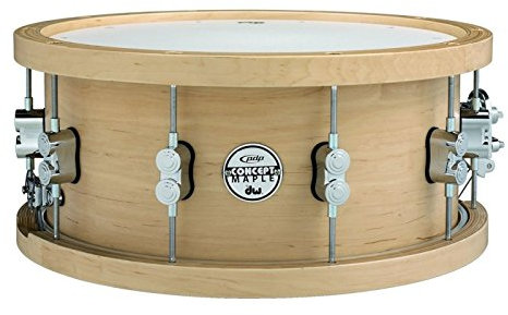 Pacific Drums Concept 20-lagige Ahorn-Snare, 14 x 5,5, Thick Wood Hoop, natur