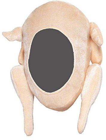 SHATCHI Stuffed Turkey Hat Novelty Plush Christmas Santa Hat Costume Christmas Fancy Dress Party Xmas Office Fun Headwear Accessories