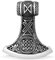 WithLoveSilver 925er Sterlingsilber Wikingeraxt Amulett Slawisches keltisches Triquetra Mjolnir doppelseitiger Anhänger, NA, NA