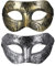 Amosfun 2 PCS Masque Vénitien Homme Masque Dentelle Homme pour Halloween Fête Carnaval Soirée Costume Photo Props