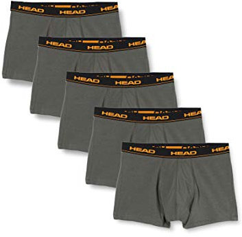 HEAD Herren Basic Boxers Boxer-Shorts, Dark Shadow, S (5er Pack)