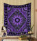 THE ART BOX Indie Wandteppich Baumwolle Mandala Wandbehang Deko Teppich Aesthetic Room Decor Dekoration Wohnzimmer Indische Tücher Schlafzimmer Deko, Violett, 135x160 Cm