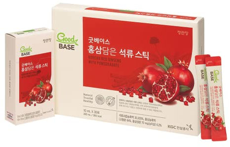 Cheong Kwan Jang Roter Ginseng Extrakt mit Granatapfel Flüssig Tragbare Stück (10 ml x 30 Stück) - in Südkorea Produziert, Laborgeprüft | Vegan & ohne unerwünschte Zusätze (Granatapfel)