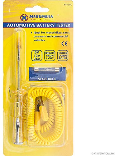 NEW PROFESSIONAL AUTOMATIVE BATTERY TESTER KIT TOOL SPARE BULB CARS BIKES VAN