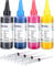Aomya Sublimation Ink Refill Kit for Epsn ET-2720 ET2750 ET-2760 ET-4700 Inkjet Printers C88 CX3810 WF7820 Piezo Electronic Printer Head on Polyester Shirts, Plates, Mugs, Phone Cases, Pillow