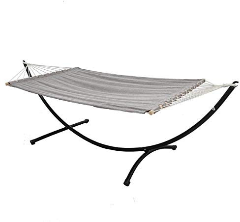 AMANKA 200x120 Liegefläche: XXL Hängematte mit Gestell bis 120kg - 300cm Hängemattenständer Outdoor - Doppel Hängematte für Garten mit Gestell Hängeliege mit Gestell Hängematte mit Hängemattengestell