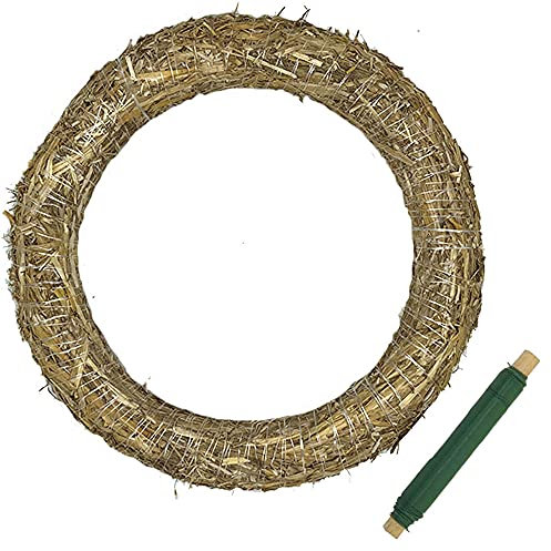 Strohkranz 35 cm Adventskranz Rohling + Bindedraht 60 M