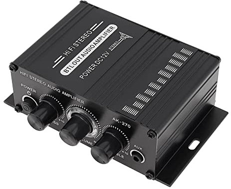 Jcevium Power Amplifier Audio Karaoke Home Theater Amplifier 2 Channel Class D Amplifier USB/AUX Input