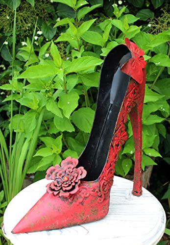 Gwenys Haus Deko Schuh Rost groß Bordeaux