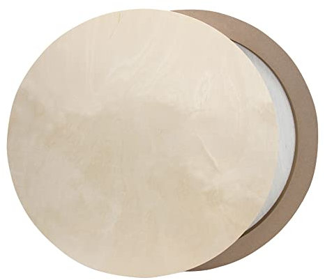 Paintersisters® Runder Malgrund aus Holz, 60cm 2er-Set, unbehandelt, Ulmer Holzmalgrund, Bildträger zum Malen