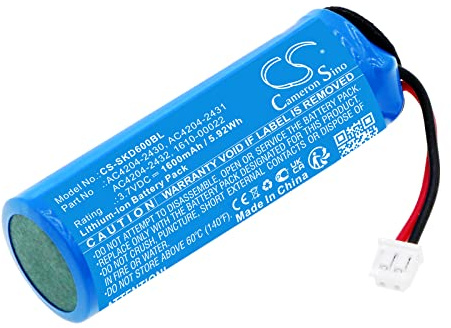 TCTK Akku 1600mAh Kompatibel mit [Socket Mobile] D600, D700, D730, D740, D750, D755, D760 Ersetzt 1610-00022, AC4204-2430, AC4204-2431, AC4204-2432