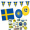 / DH-Konzept Dekoset Schweden Servietten, Wimpelkette, Konfetti, Ballons // Schweden Partydekoration // Partydekoration Schweden