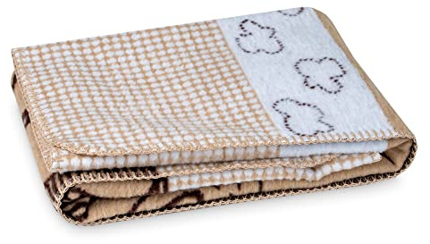 Julius Zöllner Schmusedecke-Baumwolldecke Jacquard | Gr. 75x100 cm | Made in Germany | 100% Baumwolle | Oeko-TEX® Standard 100 | Schlummerbärchen