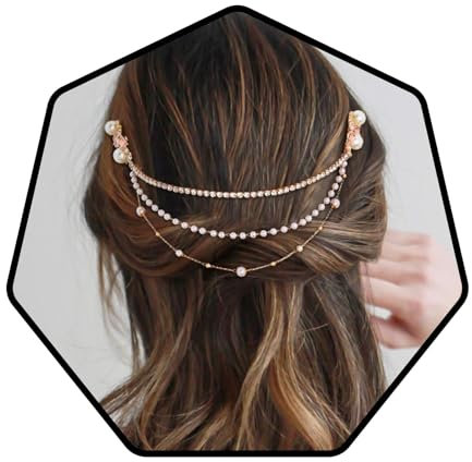 Bohend Mode Blume Haarkamm Braut Strass Kopfschmuck Kristall Kopfkette Datum Hochzeit Schmuck Haar-Accessoires(2)