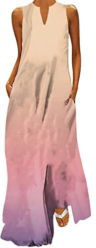 NNGOTD Sommerkleid Damen Lang Kurzarm Casual V-Ausschnitt Blumendruck Kleider Strandkleider Sexy Schlitz Midikleid Cocktailkleid Partykleid mit Gürtel Trachtenkleid Damen Angebote Sale