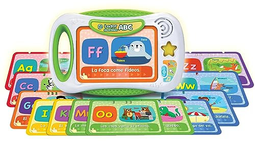 VTech Leapfrog Lector electrónico ABC Toca y descubre, Juguete Interactivo para niños +2 años, Aprende a Leer, Vocabulario en inglés, Versión ESP
