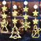 VEEKAY 4 Piezas Luces Navidad Led,Luces LED de Navidad Colgantes,Cortina Luces Navidad, Luminosas de Cortina para Fiesta de Navidad,Luces de Decoración para Interior Exterior Navidad Fiesta