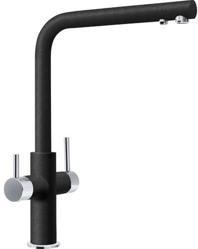 Franke 115.0637.660, Set rubinetto cucina con filtro Neptune Clear Water, Onyx