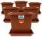 2friends Set di 6 vasi rettangolari, 28 x 28 cm, in terracotta, robusti, grandi per esterni, ideali per piante di pomodoro, vasi rettangolari in plastica per giardino e balcone