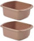 VR7 Plastic Washing Up Bowl Rectangular Rose Gold Washing Bowl for Sink Kitchen Basin Mixing Dish