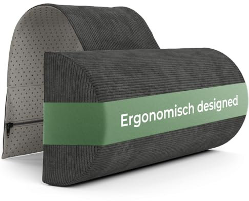 Nackenrolle für Sessel mit Gegengewicht (100% Memory Schaum), Nackenkissen Sofa Couch hängend, Nackenstütze für Kopfteil Bett, Kopfkissen für Liegestuhl, ergonomisches nackenkissen, nackenrolle