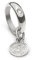 MUAU Schmuck Anhänger Taufring Weissgold 750 Brillant 0.03ct.