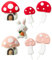 8 Stück Bunny Tortendeko Geburtstag Kuchen Deko Set Happy Birthday Tortendeko Cake Toppers Kreatives Weich Kunststoff Hase Torten Dekorations Set für Baby Tortendekos und Partybedarf