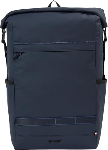 Tommy Hilfiger Herren Rucksack Colour Rolltop, Blau (Space Blue), Einheitsgröße