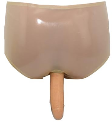SpecialUnderwear Latex Rüsselslip mit festem Anal Dildo Handgemacht Size:XL