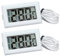 2 Pezzi Misuratore di Temperatura Elettronico 2s Aggiornamento Termometro Digitale Calibro LCD Termometro per Frigorifero Termostato con Sonda (bianco*2)