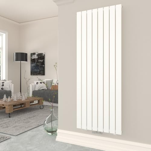 T&K Heizkörper Flach 1600x616mm Weiß Einlagig Design Heizkörper, Vertikal Moderne Paneelheizkörper Badheizkörper Für Mittelanschluss Heizung