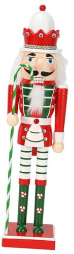 JUNNASALIKER Casse-noisette avec ruban de collection - Figurine casse-noisette avec bonbon - Décoration pour les ambiances de festival - 50 cm