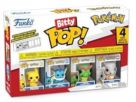 Funko Bitty Pop! Pokemon - Pikachu 4PKund eine Überraschungs-Mini-Figur - 0.9 Inch (2.2 cm) Sammlerstück Stapelbares Display-Regal Inklusive - Geschenkidee Party-Tüten-Strumpf