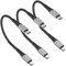 Acevien 6 Inch USB C to Lightning Cable 3-Pack, Braided, Fast Charging, Data Transfer, MFi Certified, Compatible with iPhone 14/13/12/11 Pro Max/Xs Plus/iPad Air/Mini, 3-Pack