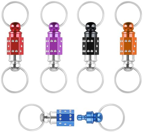 EEEKit Schnellverschluss-Schlüsselanhänger abnehmbar, Feder-Snap-Schlüsselring, 5 Stück